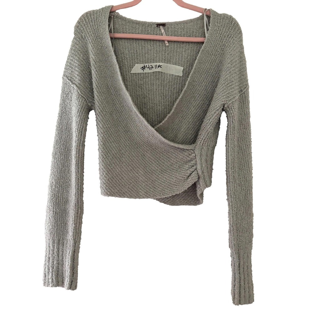Free People grey/moss green szโ small sweater. NWOT. #42